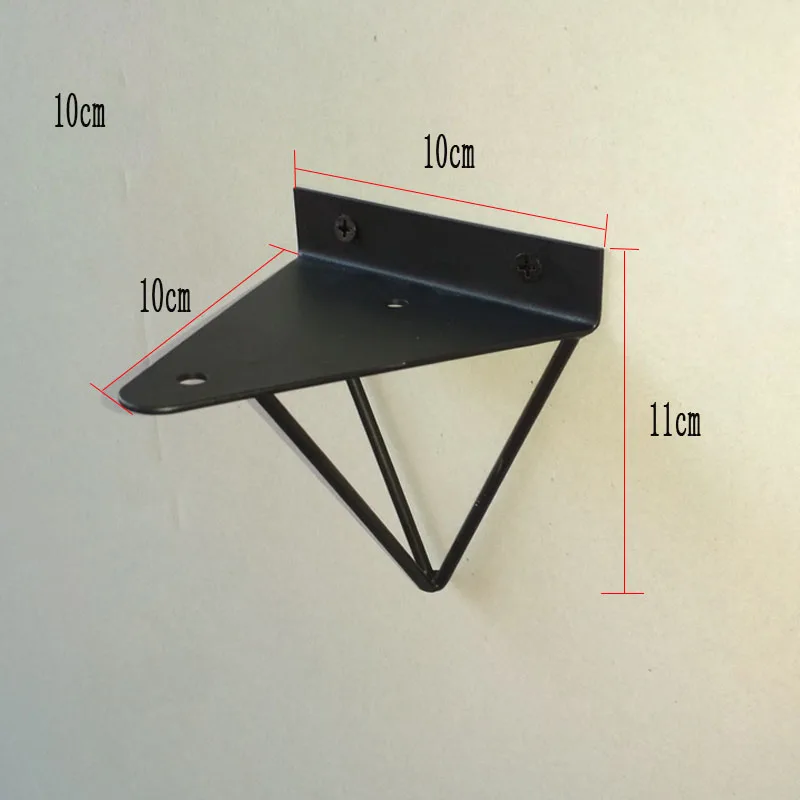 2 шт./лот Треугольный Кронштейн настенный держатель полки металлический ящик для хранения поддержка черный золотой белый Железный кронштейн