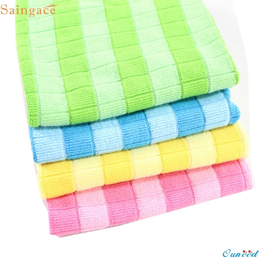 Saingace, 4 шт., мягкая хлопковая ткань для автомобиля, полотенце для дома, для уборки, практичная, для кухни, ткань для уборки, подарки, высокое качество