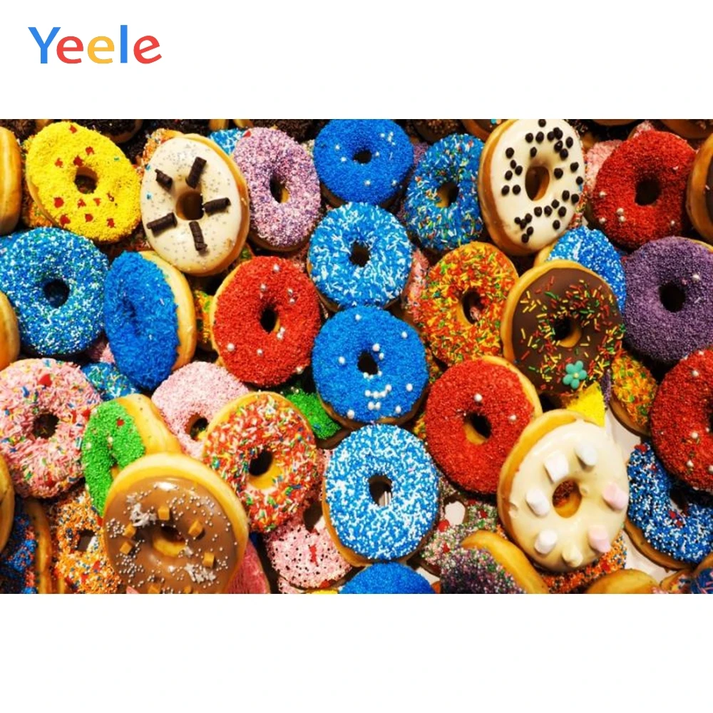 

Yeele Colorful Donuts Dessert Backdrops Children Portrait Photography Backdrop Customized Photographic Background Photo Studio