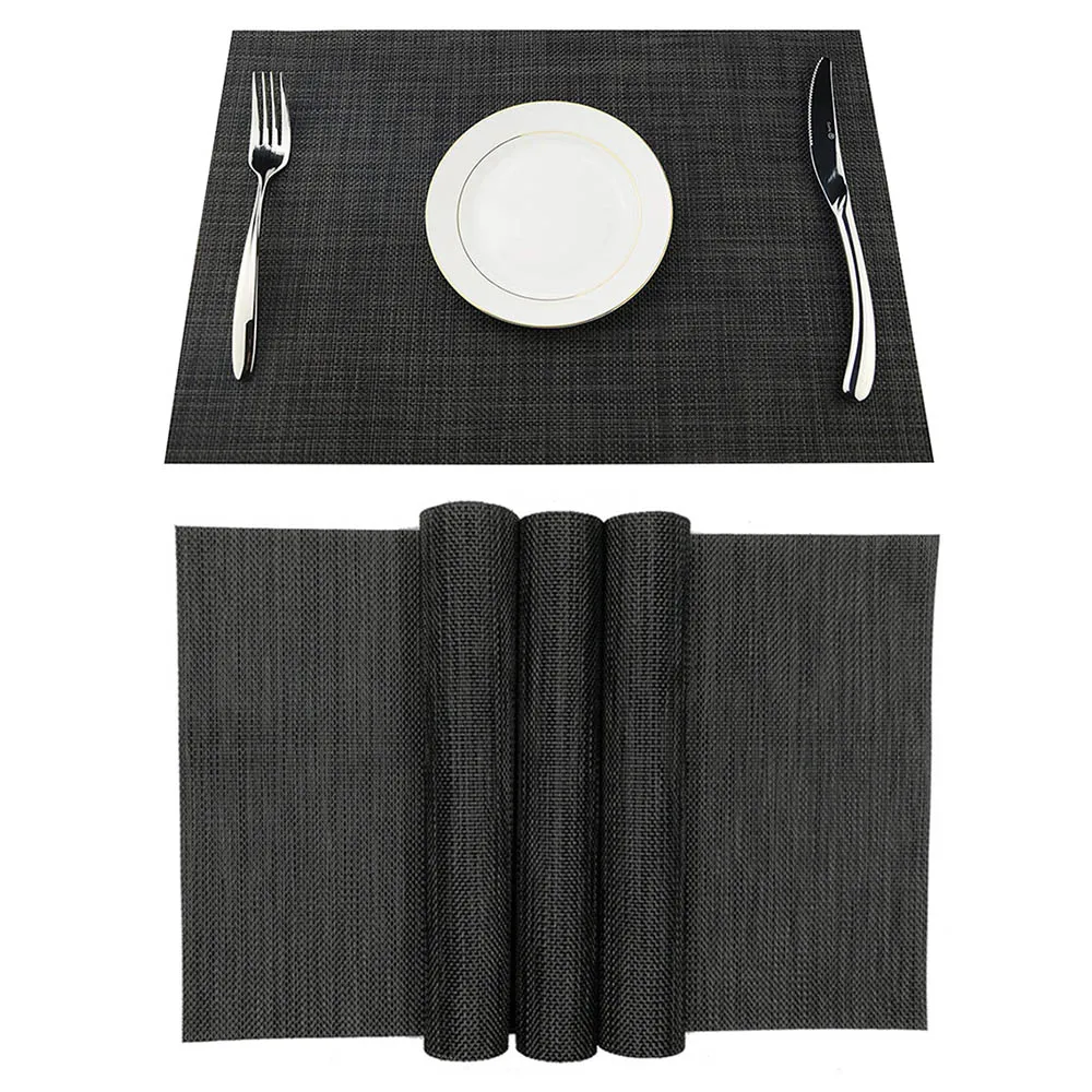 Tableware Pad Placemats PVC Dining Table Placemats Set Hot Pads 30*45cm 4Pcs/ LotMats & Pads