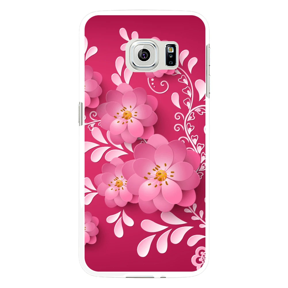 Сладкий розовый Цветочный принт чехол для Samsung Galaxy S5 S6|cover for samsung galaxy|case covercover |