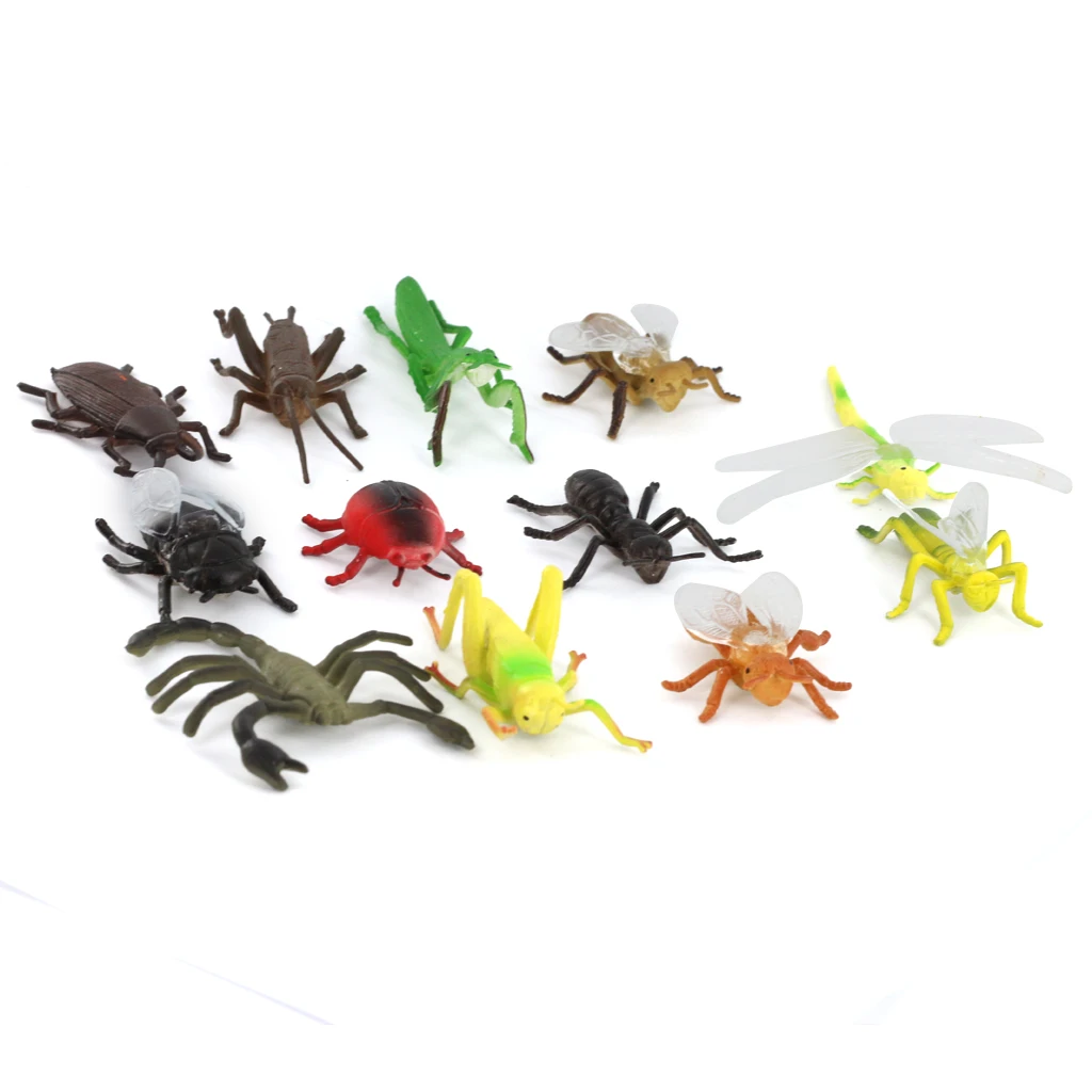 12 Assorted Plastic Insect Flying Bugs Animal PARTY BAG FILLER KIDS GIFT Toy