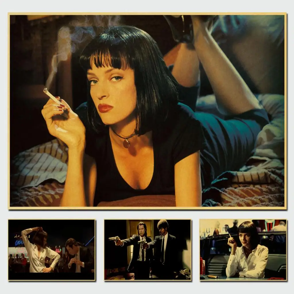 

Pulp Fiction Decorative Painting/Wall Decor/Bar Poster/Kraft Paper/Retro Poster