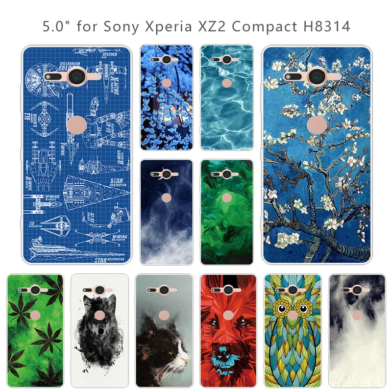 Для Fundas Sony Xperia XZ2 Compact H8314 H8324 ультра тонкий ТПУ задний телефон зеленый чехол 5 0