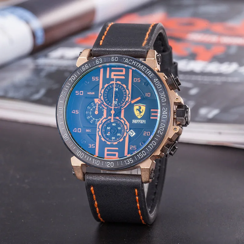 

SCUDERIA FERRARI Sport Quartz Watch Luminous for Men Fashion Outdoor Watches Multifunction Calendar Clock 12 Colors 636588724