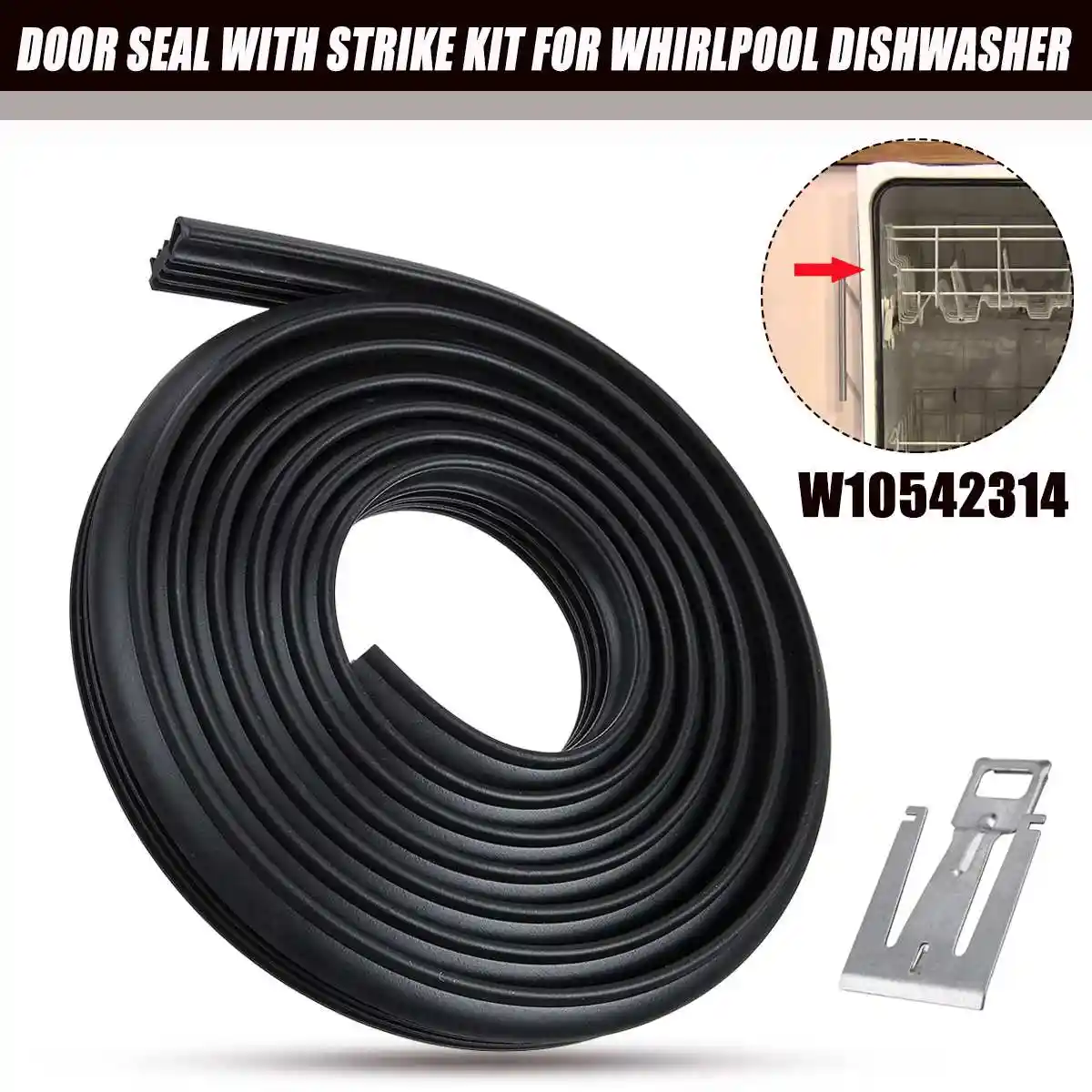 whirlpool dishwasher door seal replacement