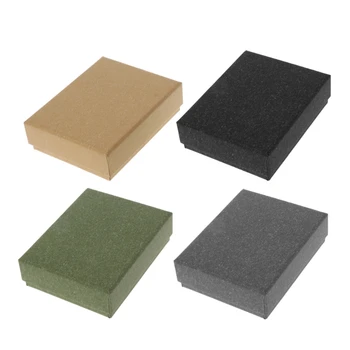 

Square Kraft Jewelry Box Necklaces Earrings Bracelets Box Gift Packing Display