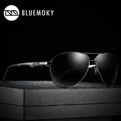 BLUEMOKY Пилот солнцезащитные очки мужской поляризованные UV400 дизайнерские брендовые солнечные очки для Для мужчин авиации Polaroid вождения