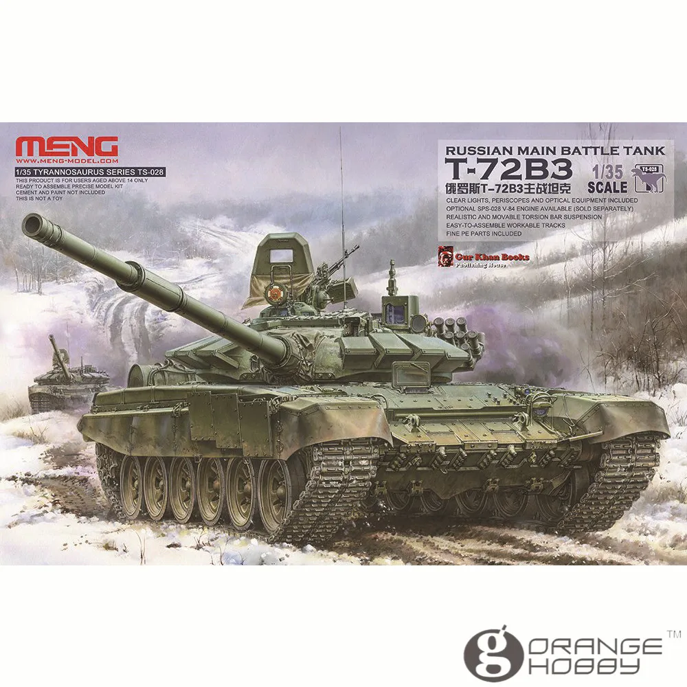 OHS Meng TS028 1/35 Russian T-72B3 Main Battle Tank Assembly Scale AFV Model Building Kits