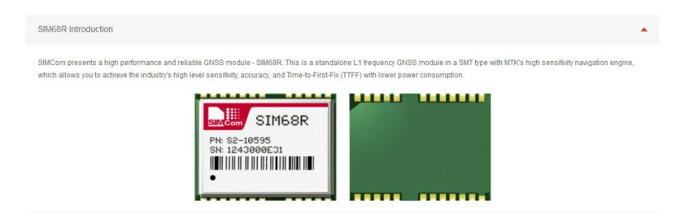 SIM68R SIMCOM один L1 частоты GNSS модуль в SMT Тип с высокой чувствительностью MTK навигации двигатели для автомобиля 5 шт