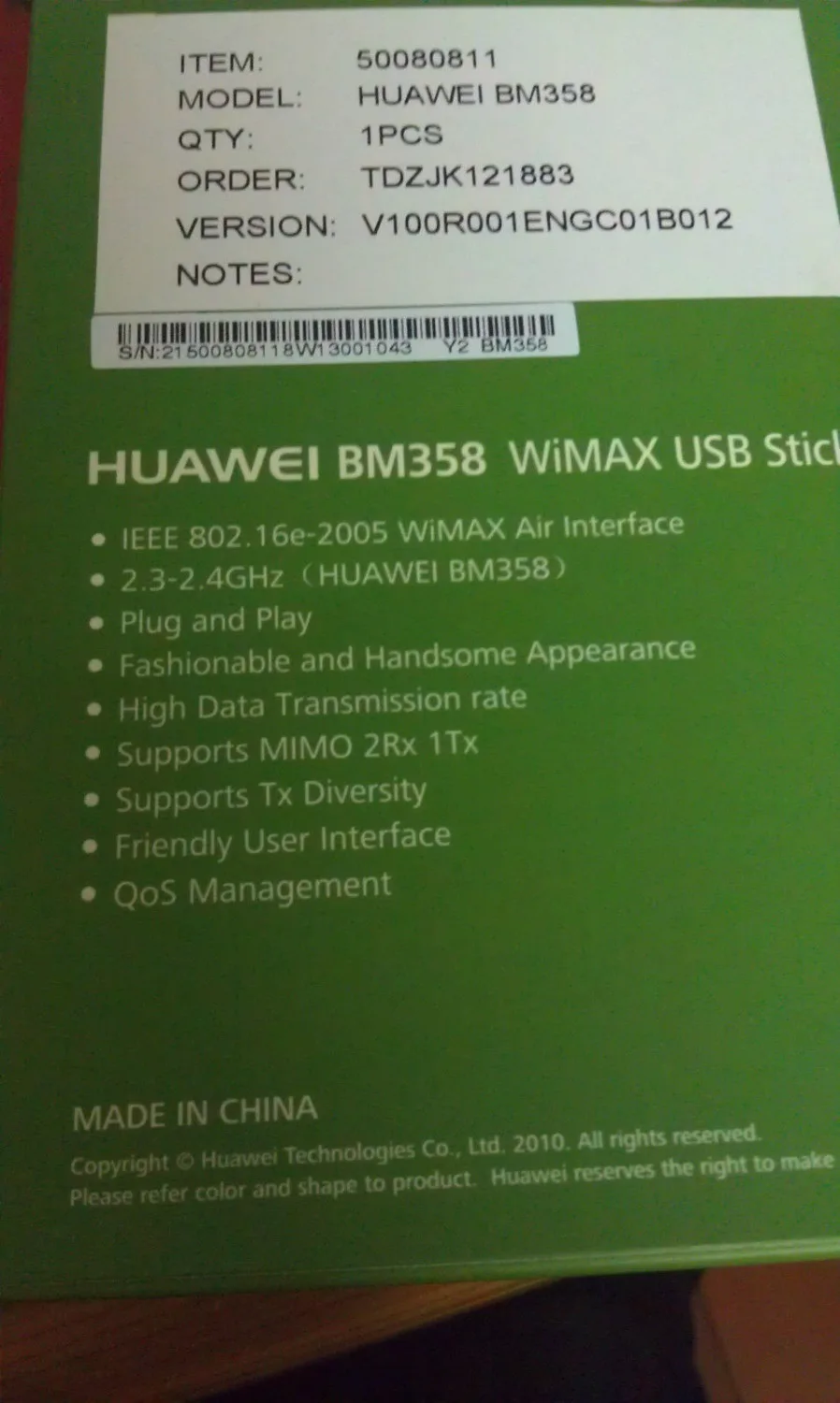 HUAWEI BM358 WiMAX USB палка поддержка 2,3G-2,4 GHZ IEEE802.16e-2005 Wave 2(WiMAX