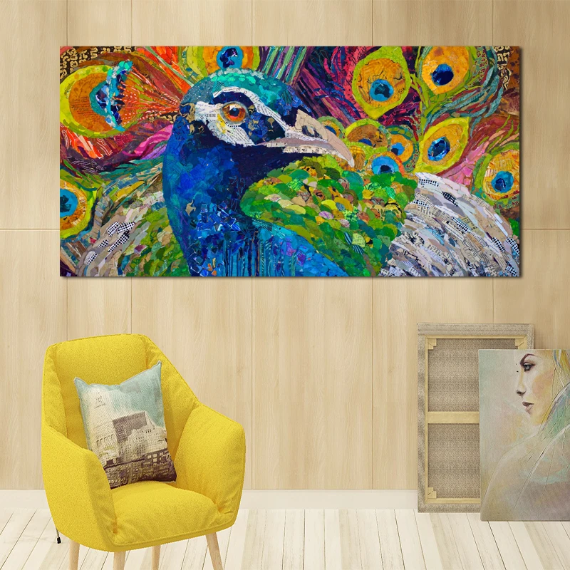 

Full diy Diamond Painting Colorful Peacock 5d Diamond embroidery Abstract Animal Decorative Rhinestones mosaic Cross-stitch kits