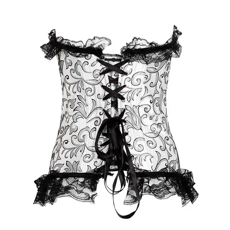 Sexy Gorset Steampunk Clothing Gothic Lace Up Corset Steel Boned Corset Overbust Bustier Waist Cincher Body Shaper Sexy Corselet (19)