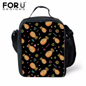 

FORUDESIGNS Pineapple Portable Insulated lunch Bag Thermal Food Picnic Lunch Bags for Women kids Lunch Box Bag Tote Food Bag