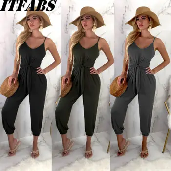 

2018 New Ladies Women Summer Loose Jumpsuit Sleeveless Clubwear Harem Pant Summer Outfits