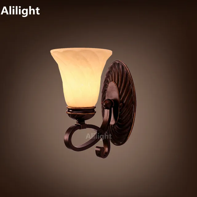 Oriental Led Wall Lamp Horn Shaped Iron Art Bedroom Lights Oriental Led Wall Lamp Horn Shaped Iron Art Bedroom Lights Vintage European Hall Study Lighting