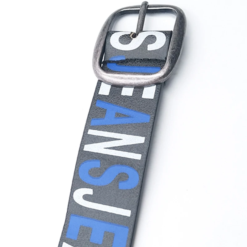 New Children Kids Letter Printed Belt Unisex Pant Accessories Belts Boys Girls Faux Leather Belt All-match Accessories N935