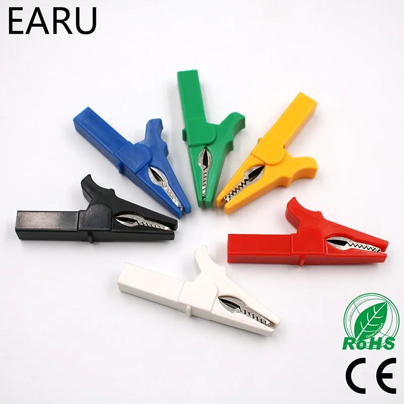 

12pcs 55mm Alligator Clips Crocodile Clips Cable Lamp for Car Auto Battery Charger Charging Connector Socket Plug