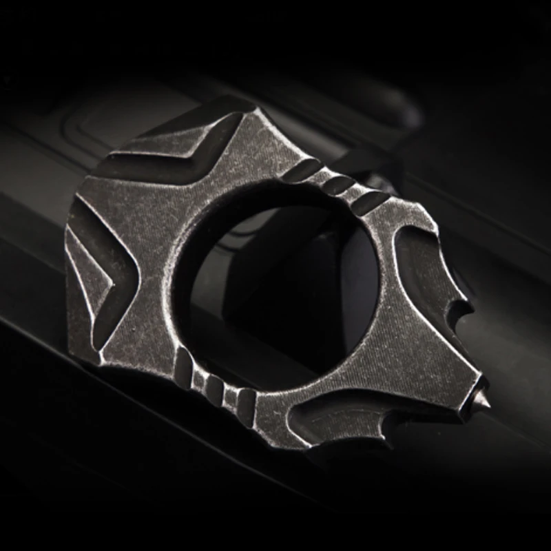 

steel self-defense finger ring defense ring tungsten steel attack head broken window defense escapependant ring EDC Necklace