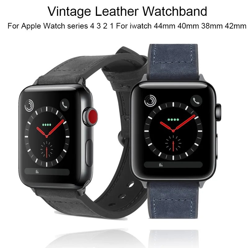 

Vintage Genuine Leather Watchband For Apple Watch Series 4 3 2 1 Bracelet Strap For iwatch 44mm 40mm 38mm 42mm Wrist Band