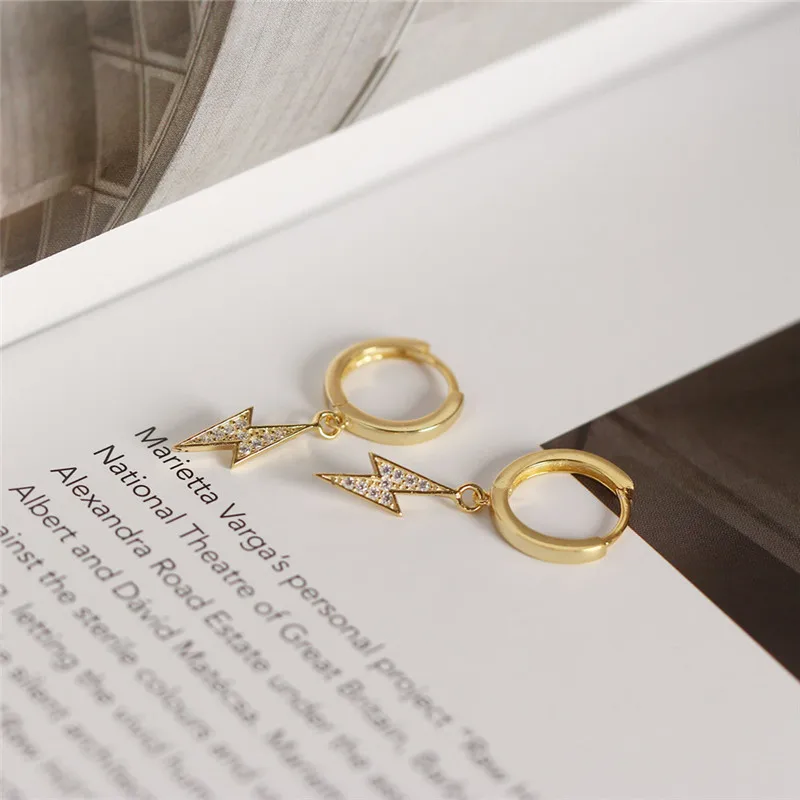 Женские серьги 925 пробы серебряные серьги молнии простые очаровательные дикие серьги свадебный подарок для девушки