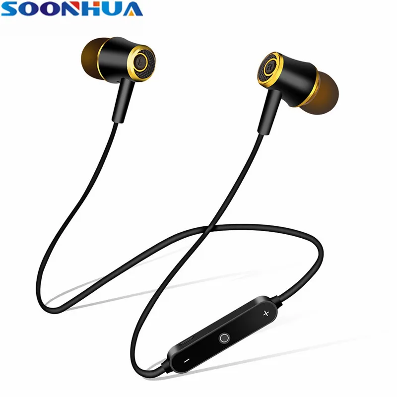 

SOONHUA Wireless Bluetooth Music Headphone Neckband Sport Sweatproof Earphone Auriculare Handsfree Mic For iPhone Samsung HTC