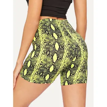 

2019 Women Sports Shorts Push Up Snakeskin Gym Workout Fitness Casual Hot Sale