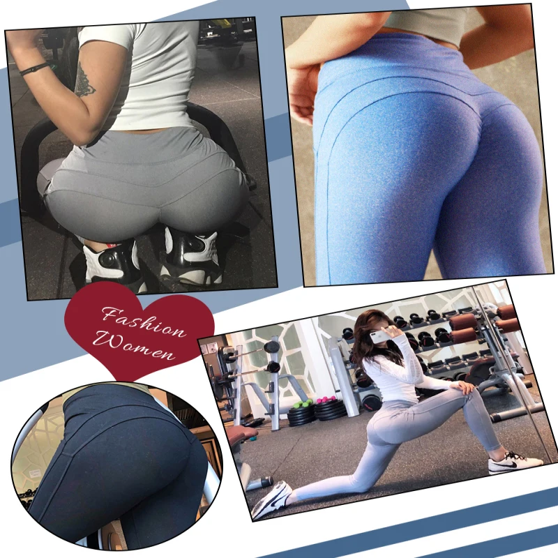 Yoga Pants Sport Leggings Women Sport Fitness high waist V Shape Legging Push Up Leggings Running gym  High Waist Workout Pantt-8