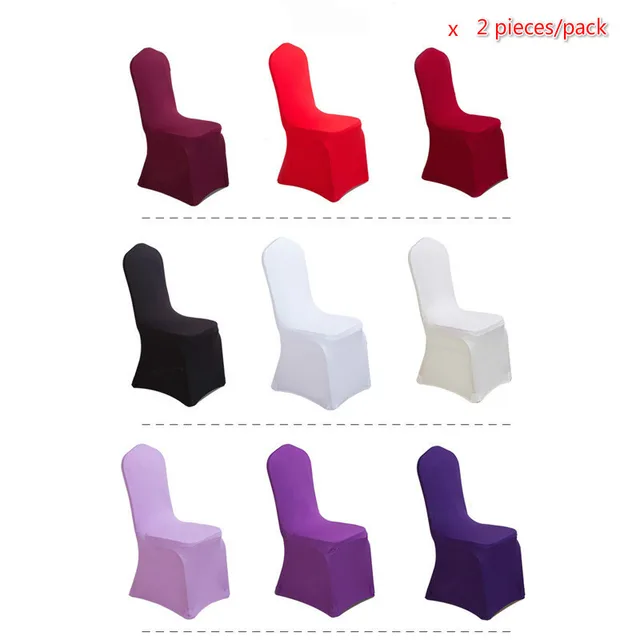Cheap Solid Removable Spandex Stretch Elastic Hood Seat chair cover Hotel Dining Room Wedding Banquet Washable Slipcover 2 PCS/ pack Cheap Solid Removable Spandex Stretch Elastic Hood Seat chair cover Hotel Dining Room Wedding Banquet Washable Slipcover 2 PCS/ pack