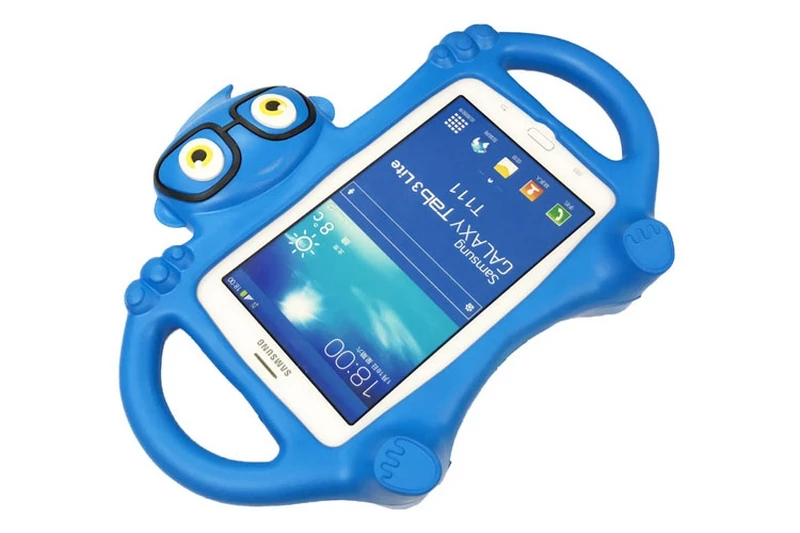 Детский чехол с очками для samsung Galaxy Tab 3 Lite T110 T111/Tab 4 7,0 T230 T231 мультяшный EVA Настольный стенд держатель задняя крышка