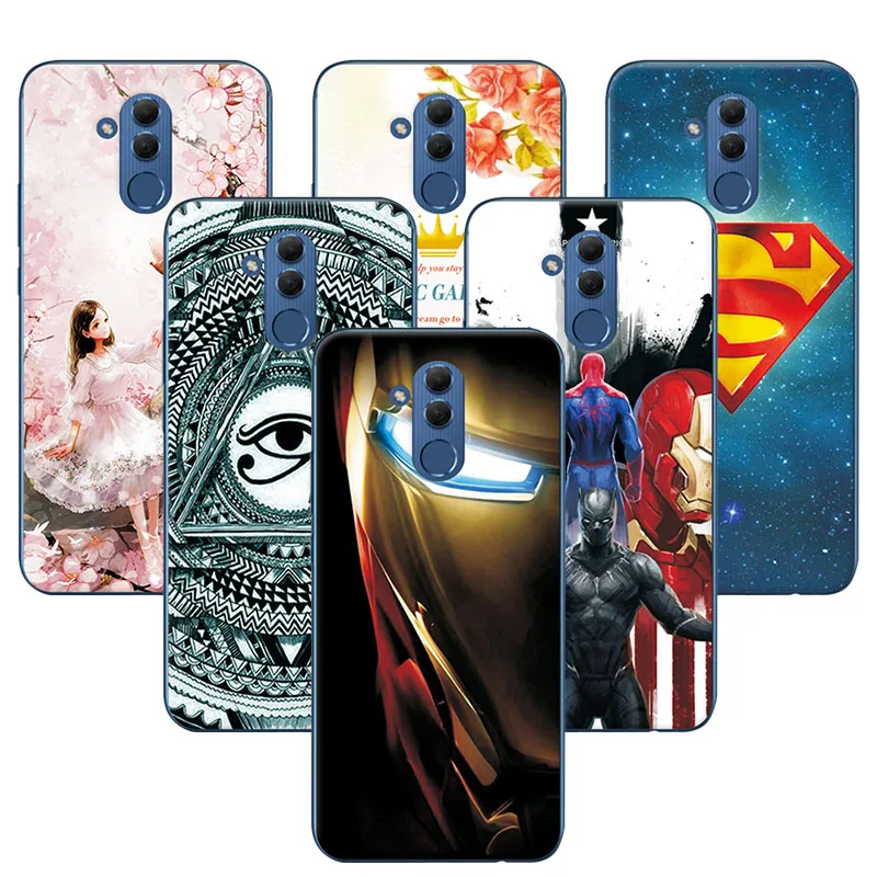 

YOUVEI For Huawei Mate 20 Lite Case For Huawei Mate 20 Lite Silicone Phone Cases Mate20Lite Attractive Super Iron Man Cover 6.3"