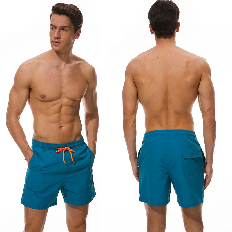 Brand Board Shorts Men Breathable Sport Swimming Shorts Solid Color Elastic Waist Beach Shorts Summer Swim Shorts