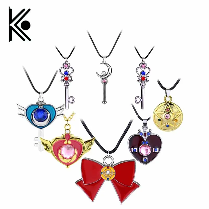 

Wholesale 20/pc 14 Style Cartoon Anime Sailor Moon Necklace Sailor Moon Crystal Choker Fashion Women Jewelry Necklace