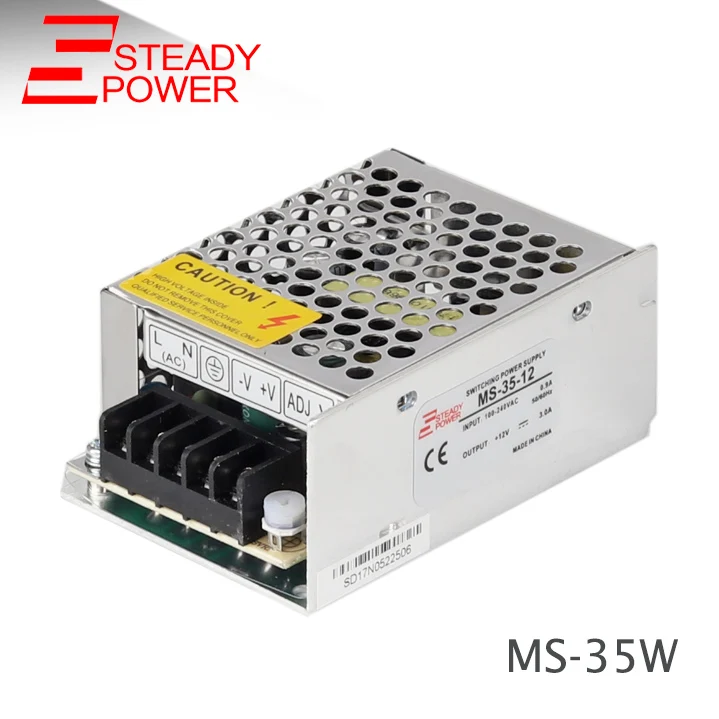 

mini size Steady CE approved MS-35-24 transformer 220v ac to 24v dc, variable power supply 1.5amp aluminium case