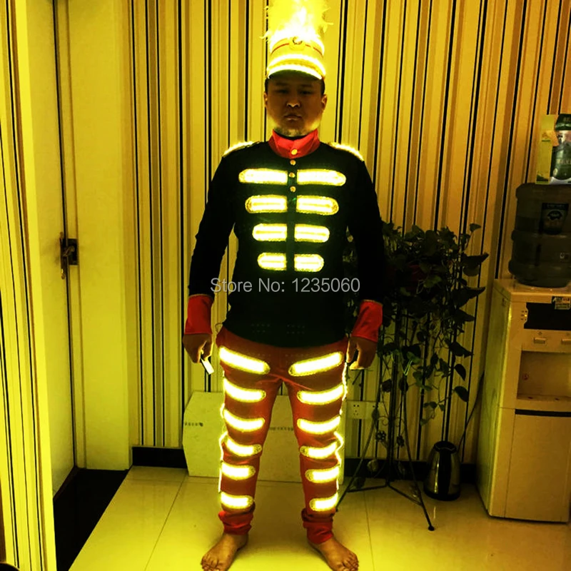 RGB Remote Control colorful led suit Hip Hop Dance Clothing For Male