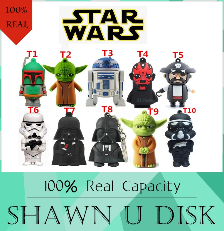 Usb flash drive 512 ГБ 8 16 32 Оптовые продажи Горячих Моды Новый звездные войны забавный