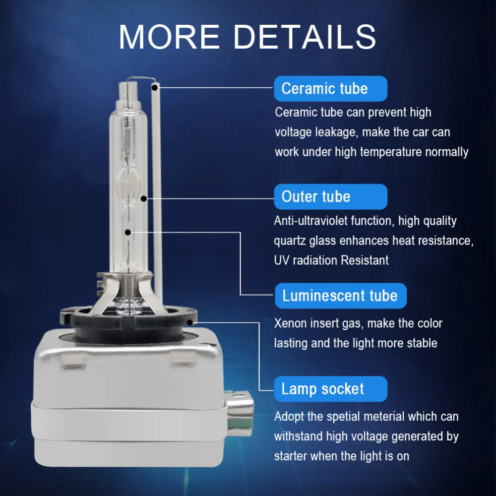 1 пара D3S ксеноновая HID лампа 12 В 35 Вт d3s ксеноновая лампа для автомобиля головной светильник сменный светильник D3S D3C 4300 К 5000 К 6000 К 8000 К белый