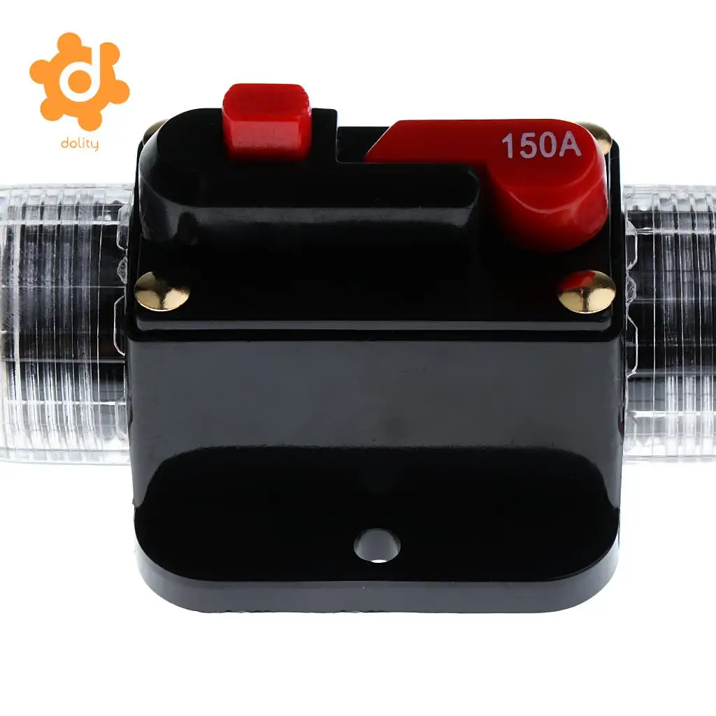 dolity DC 12V-24V Car RV Audio Inline Circuit Breaker Fuse Manual Reset Switch 20A 30A 40A 50A 60A 80A 100A 150A