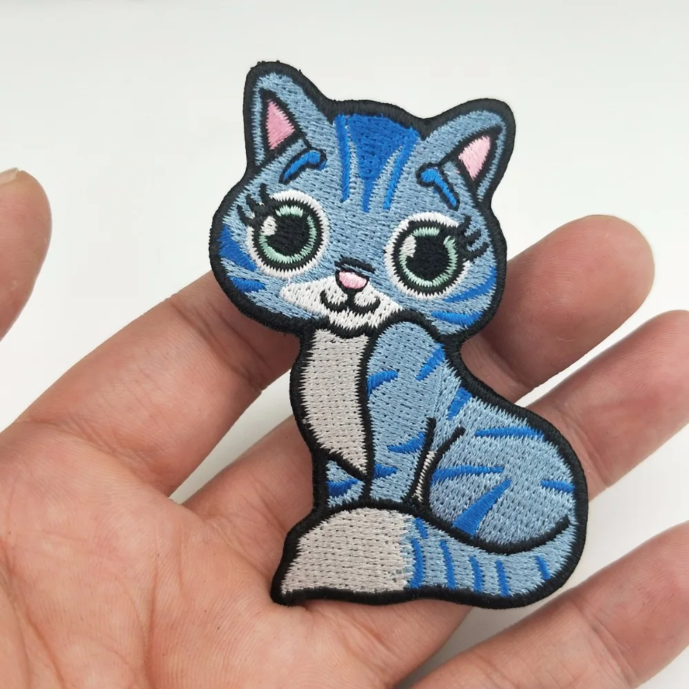 A70912-2 (3)Little Kitten Cute Iron On Or Sew On Embroidered Patch For Lady Front Biker- 3x2 INCH Free Shipping