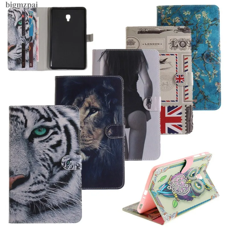 

Tablet Case For Samsung Galaxy Tab 8.0 2017 T380 T385 New Arrival Cartoon Case Cover PU Leather Smart Stand Wallet Card Slot+Pen