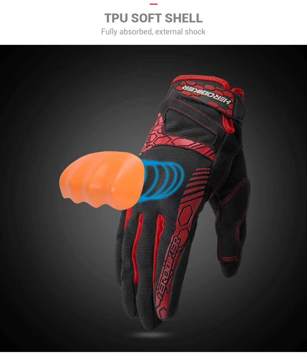 Перчатки для мотоцикла HEROBIKER, перчатки для гонок по бездорожью, мотоциклетные перчатки Luvas De Moto Luva, перчатки для мотокросса, Мотоциклетные Перчатки