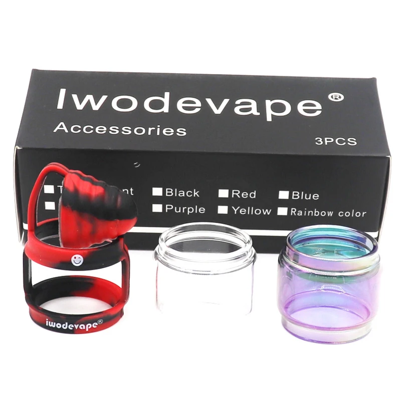

3 in 1 Pyrex Pure Glass Tube Replacement For TFV12 Prince Atomizer etc.tankElectronic Cigarette Tank replaceable parts youthvape