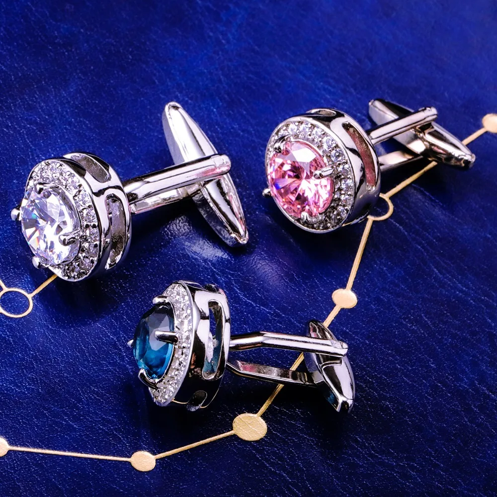 MAISHENOU Jewelry Luxury Brand Cuff links with Buttons High Quality