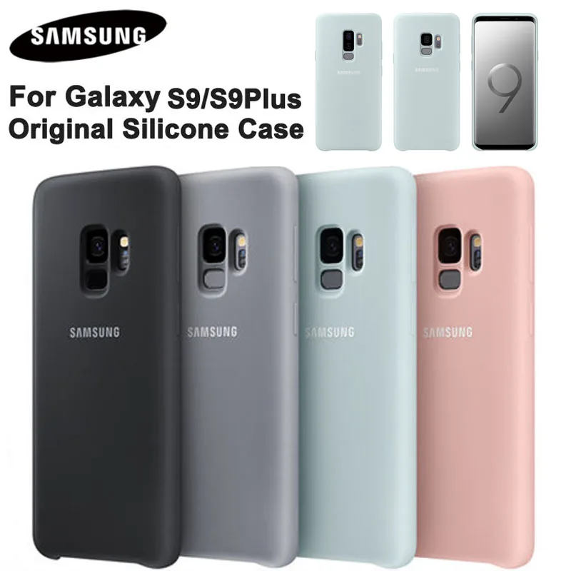 

Original Mobile Phone Case For Samsung GALAXY S9 G9600 S9+ S9 Plus G9650 Official Silicone Cover Soft Shockproof Back Cover