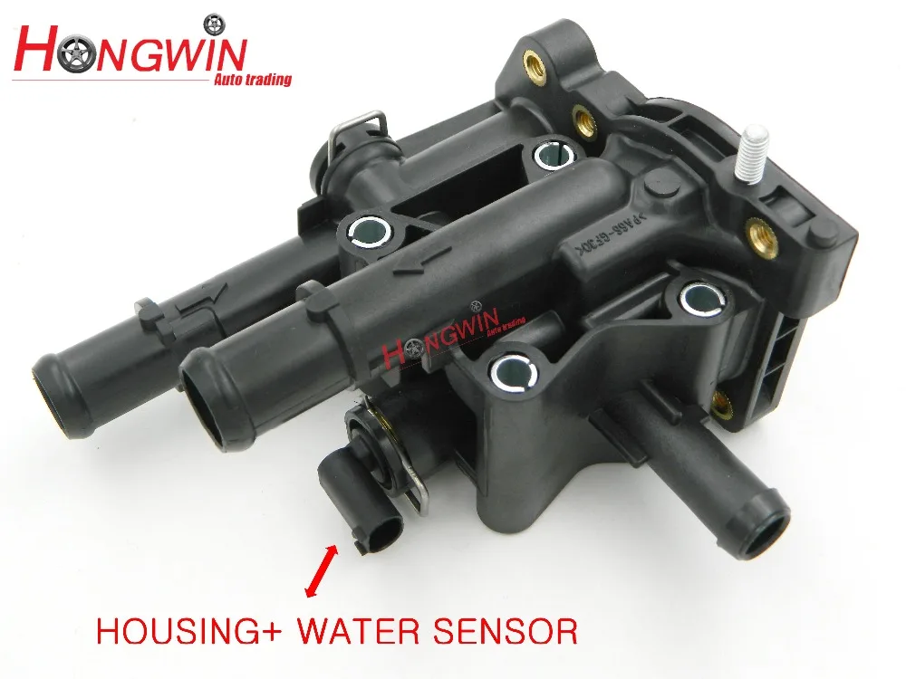 

OE Quality PA66-GF30 Engine Cooling Thermostat Housing Cover+Water Temperature Temp. Sensor For Cruze Astra 96984103 96817255