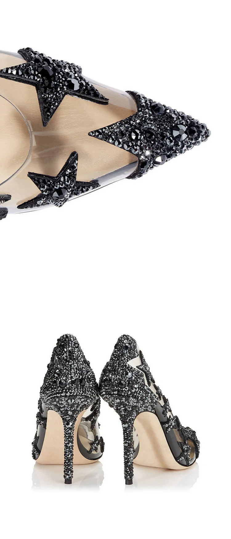 Роскошные фирменные дизайнерские туфли-лодочки на высоком каблуке; женская обувь; коллекция года; сезон весна; туфли-лодочки с острым носком, украшенные кристаллами; свадебные туфли