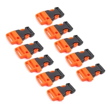 10 шт. сумка для прогулок на свежем воздухе, походов Запчасти Открытый Пряжка для рюкзака инструмент для отдыха на открытом воздухе с быстрым разъединением, пластиковые застежки с аварийным свистком