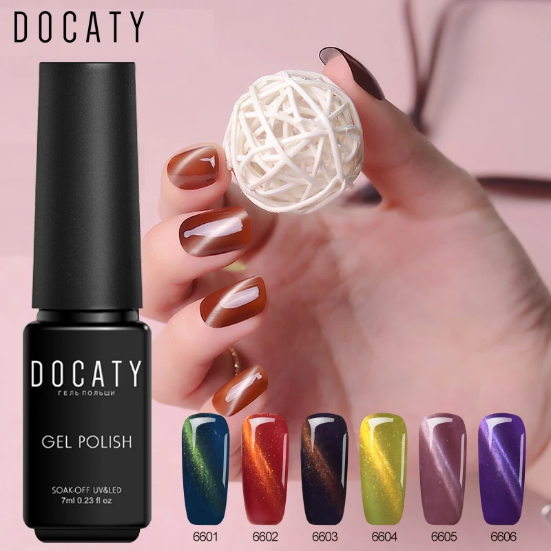 

Docaty Cat Eyes UV Gel Nail Polish Chameleon Magnetic Gel Polish Semi Permanent Hybrid Varnishes Lucky Lacquer Enamel