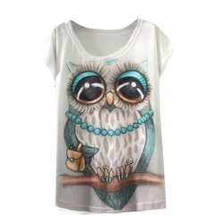 Nuevo Estilo de Verano O Cuello Mujer Tops Colorido Manga Corta Camisetas Femeninas con Estampado Animal Feminino Nuevo Estilo de Verano O Cuello Mujer Tops Colorido Manga Corta Camisetas Femeninas con Estampado Animal Feminino