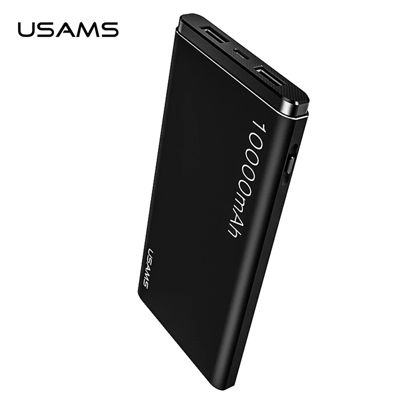 USAMS 10000mAh Quick Charge Power Bank Portable Charging Battery USB Charger Universal PoverBank Phone Charger Bateria Externa